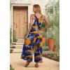 image:imageIWOLLENCE Womens Summer Jumpsuits Boho Wide Leg Overalls Casual Loose Rompers with Pockets 202627 Td Yellow
