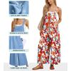 image:imageIWOLLENCE Womens Summer Jumpsuits Boho Wide Leg Overalls Casual Loose Rompers with Pockets 202637 Fp White Maple