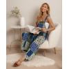 image:imageIWOLLENCE Womens Summer Jumpsuits Boho Wide Leg Overalls Casual Loose Rompers with Pockets 202647 Blue Green Patchwork
