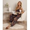 image:imageIWOLLENCE Womens Summer Jumpsuits Boho Wide Leg Overalls Casual Loose Rompers with Pockets 202653 Navy Blue Paisley