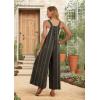 image:imageIWOLLENCE Womens Summer Jumpsuits Boho Wide Leg Overalls Casual Loose Rompers with Pockets 202654 Navy Stripe Flower