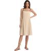 image:imageIWOLLENCE Sundresses for Women Spaghetti Strap Dress Summer Sleeveless Knee Length A Line Dress with PocketsApricot