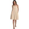 image:imageIWOLLENCE Sundresses for Women Spaghetti Strap Dress Summer Sleeveless Knee Length A Line Dress with PocketsApricot