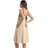 image:imageIWOLLENCE Sundresses for Women Spaghetti Strap Dress Summer Sleeveless Knee Length A Line Dress with PocketsApricot