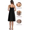 image:imageIWOLLENCE Sundresses for Women Spaghetti Strap Dress Summer Sleeveless Knee Length A Line Dress with PocketsBlack