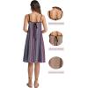 image:imageIWOLLENCE Sundresses for Women Spaghetti Strap Dress Summer Sleeveless Knee Length A Line Dress with PocketsBohemian Rhomboid