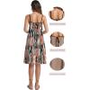 image:imageIWOLLENCE Sundresses for Women Spaghetti Strap Dress Summer Sleeveless Knee Length A Line Dress with PocketsCamou Pink