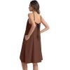 image:imageIWOLLENCE Sundresses for Women Spaghetti Strap Dress Summer Sleeveless Knee Length A Line Dress with PocketsCoffee