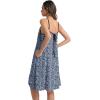 image:imageIWOLLENCE Sundresses for Women Spaghetti Strap Dress Summer Sleeveless Knee Length A Line Dress with PocketsFloral Navy