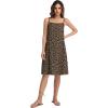 image:imageIWOLLENCE Sundresses for Women Spaghetti Strap Dress Summer Sleeveless Knee Length A Line Dress with PocketsLd Dark Khaki