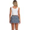image:imageIWOLLENCE Womens Mini Skirt with Shorts Underneath Casual Summer Short Skirts Cute A Line SkortsFloral Navy