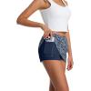 image:imageIWOLLENCE Womens Mini Skirt with Shorts Underneath Casual Summer Short Skirts Cute A Line SkortsFloral Navy