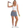 image:imageIWOLLENCE Womens Mini Skirt with Shorts Underneath Casual Summer Short Skirts Cute A Line SkortsFloral Navy