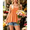 image:imageIWOLLENCE Womens Tube Tops Flowy Pleated Strapless Top Long Sleeveless Bandeau Tanks Cute Beach Coverups SummerC Orange