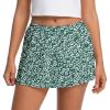 image:imageIWOLLENCE Womens Mini Skirt with Shorts Underneath Casual Summer Short Skirts Cute A Line SkortsFloral Green