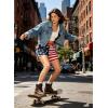 image:imageIWOLLENCE Womens Checkered Shorts Elastic Waist with Drawstring Plaid Short Pants Beach Summer with PocketsFgred Blue