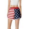 image:imageIWOLLENCE Womens Checkered Shorts Elastic Waist with Drawstring Plaid Short Pants Beach Summer with PocketsFgred Blue