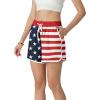 image:imageIWOLLENCE Womens Checkered Shorts Elastic Waist with Drawstring Plaid Short Pants Beach Summer with PocketsFgred Blue