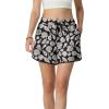image:imageIWOLLENCE Womens Checkered Shorts Elastic Waist with Drawstring Plaid Short Pants Beach Summer with PocketsFlblack White Conch