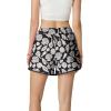 image:imageIWOLLENCE Womens Checkered Shorts Elastic Waist with Drawstring Plaid Short Pants Beach Summer with PocketsFlblack White Conch