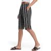 image:imageIWOLLENCE Womens Casual Summer Bermuda Shorts Side Split Button Deco Knee Length Long Shorts with PocketsFpblack Stripe Geometry