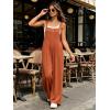 image:imageIWOLLENCE Womens Loose Checkered Overalls Wide Straight Leg Jumpers and Rompers Y2K Sleeveless Jumpsuits with PocketsCdark Orange