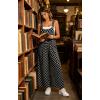 image:imageIWOLLENCE Womens Loose Checkered Overalls Wide Straight Leg Jumpers and Rompers Y2K Sleeveless Jumpsuits with PocketsCkblack Grey