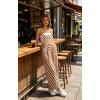 image:imageIWOLLENCE Womens Loose Checkered Overalls Wide Straight Leg Jumpers and Rompers Y2K Sleeveless Jumpsuits with PocketsCkbrown White