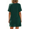 image:imageIWOLLENCE Swimsuit Coverup for Women Crochet V Neck Short Sleeve Beach Cover Up Dress with PocketsDark Green