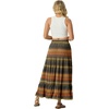 image:imageIWOLLENCE Womens Flowy Boho Elastic High Waist Maxi Skirt Floral ALine Tiered Long Skirts for Women with Pockets60 Classical Stripe