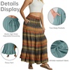 image:imageIWOLLENCE Womens Flowy Boho Elastic High Waist Maxi Skirt Floral ALine Tiered Long Skirts for Women with Pockets60 Classical Stripe