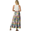 image:imageIWOLLENCE Womens Flowy Boho Elastic High Waist Maxi Skirt Floral ALine Tiered Long Skirts for Women with Pockets61 Colorful Patchwork