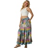 image:imageIWOLLENCE Womens Flowy Boho Elastic High Waist Maxi Skirt Floral ALine Tiered Long Skirts for Women with Pockets61 Colorful Patchwork