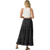 image:imageIWOLLENCE Womens Flowy Boho Elastic High Waist Maxi Skirt Floral ALine Tiered Long Skirts for Women with Pockets63 Pd White Black