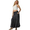 image:imageIWOLLENCE Womens Flowy Boho Elastic High Waist Maxi Skirt Floral ALine Tiered Long Skirts for Women with Pockets63 Pd White Black