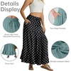 image:imageIWOLLENCE Womens Flowy Boho Elastic High Waist Maxi Skirt Floral ALine Tiered Long Skirts for Women with Pockets63 Pd White Black