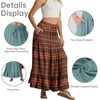 image:imageIWOLLENCE Womens Flowy Boho Elastic High Waist Maxi Skirt Floral ALine Tiered Long Skirts for Women with Pockets64 Red Boho Stripe