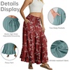 image:imageIWOLLENCE Womens Flowy Boho Elastic High Waist Maxi Skirt Floral ALine Tiered Long Skirts for Women with Pockets65 White Plum Blossom