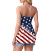 image:imageIWOLLENCE Womens Tube Tops Flowy Pleated Strapless Top Long Sleeveless Bandeau Tanks Cute Beach Coverups SummerFlag2 Blue Red