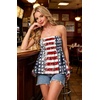 image:imageIWOLLENCE Womens Tube Tops Flowy Pleated Strapless Top Long Sleeveless Bandeau Tanks Cute Beach Coverups SummerFlag3 Blue Red