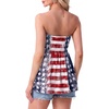 image:imageIWOLLENCE Womens Tube Tops Flowy Pleated Strapless Top Long Sleeveless Bandeau Tanks Cute Beach Coverups SummerFlag3 Blue Red