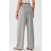 image:imageIWOLLENCE Womens Wide Leg Striped Pants High Waist Straight Lounge Gingham Work Pant Casual Loose Trousers with PocketsStblack White