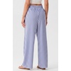 image:imageIWOLLENCE Womens Wide Leg Striped Pants High Waist Straight Lounge Gingham Work Pant Casual Loose Trousers with PocketsStblue White