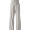 image:imageIWOLLENCE Womens Wide Leg Striped Pants High Waist Straight Lounge Gingham Work Pant Casual Loose Trousers with PocketsStdark Grey White