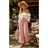 image:imageIWOLLENCE Womens Wide Leg Striped Pants High Waist Straight Lounge Gingham Work Pant Casual Loose Trousers with PocketsStred White
