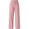 image:imageIWOLLENCE Womens Wide Leg Striped Pants High Waist Straight Lounge Gingham Work Pant Casual Loose Trousers with PocketsStred White