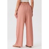 image:imageIWOLLENCE Womens Wide Leg Striped Pants High Waist Straight Lounge Gingham Work Pant Casual Loose Trousers with PocketsStyellow Pink