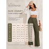 image:imageIWOLLENCE Women Wide Leg Pants Waffle Stretchy Work Dress Pants Business Casual Outfits Slacks TrousersArmy Green