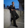 image:imageIWOLLENCE Women Wide Leg Pants Waffle Stretchy Work Dress Pants Business Casual Outfits Slacks TrousersBlack