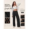 image:imageIWOLLENCE Women Wide Leg Pants Waffle Stretchy Work Dress Pants Business Casual Outfits Slacks TrousersBlack